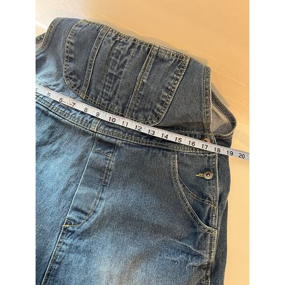 Monthorigin Overalls Distressed Denim dungarees Women’s Large ECU - Picture 11 of 12